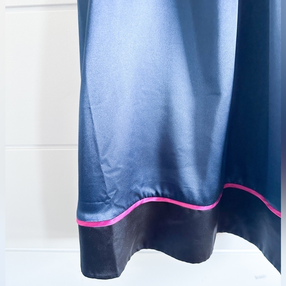 “Kensie Girl”- Satin Slip Dress - Spaghetti Strap- Navy/Pink/Black - Size:Medium - Picture 15 of 15